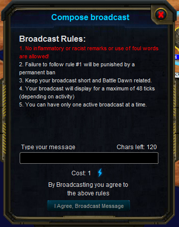 Broadcast Menu